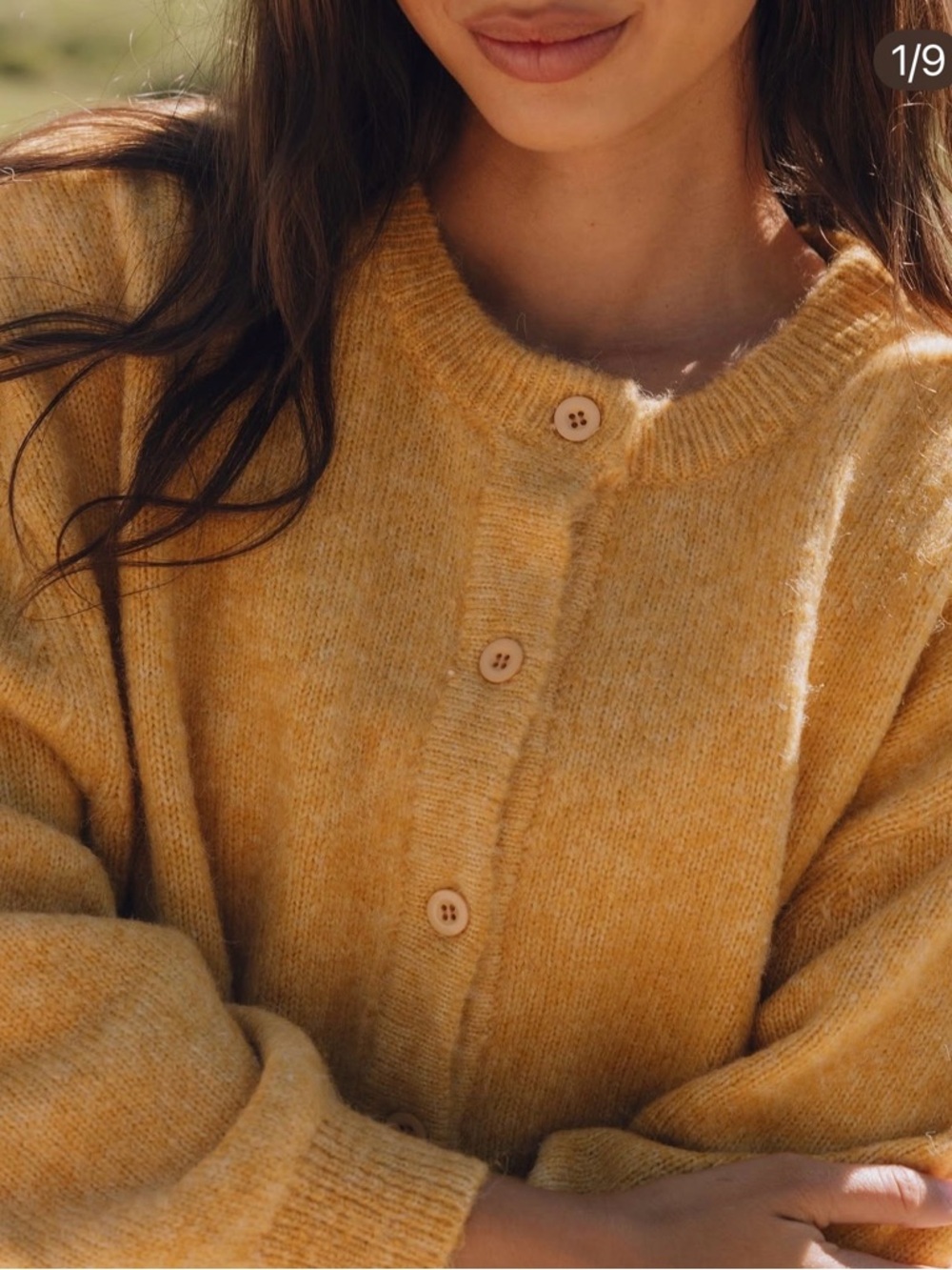 Daily Drills Honeygold Button Up Sweater Cardigan